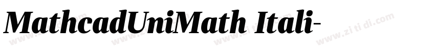 MathcadUniMath Itali字体转换